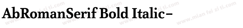 AbRomanSerif Bold Italic字体转换